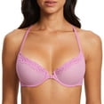 thumbnail image 1 of Women's Mesh Front Closure Racerback Bra Lace Trim Unlined Underwire Sexy Sheer Bras, 1 of 4