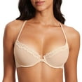 thumbnail image 1 of Women's Mesh Front Closure Racerback Bra Lace Trim Unlined Underwire Sexy Sheer Bras, 1 of 5