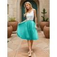 thumbnail image 1 of Women's Mesh Midi Skirt - Flared Hem, Lightweight & Elegant for Daily/Party, 1 of 6