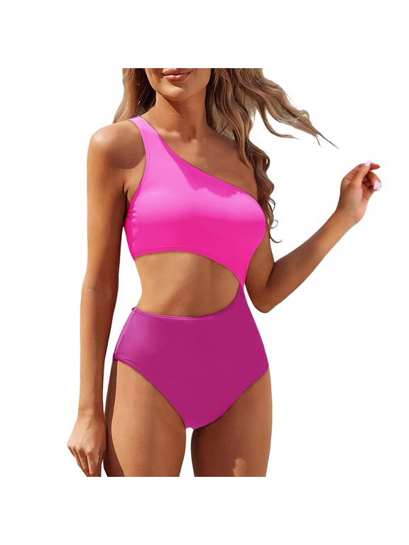 Women's Mesh One Piece Swimwear - Push Up Padded Athletic Tank Swimsuit for Training & Vacation, Nylon Spandex