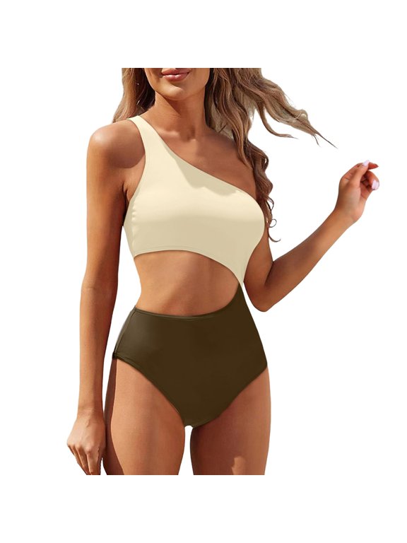Women's Mesh One Piece Swimwear - Push Up Padded Athletic Tank Swimsuit for Training & Vacation, Nylon Spandex