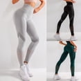 thumbnail image 1 of Women's Mesh Panel Yoga Pants, High Waisted Workout Leggings, Breathable Running Fitness Pants with Tummy Control, 4-Way Stretch Sport Leggings for Gym, Yoga and Casual Wear-Black, 1 of 6