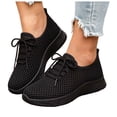 thumbnail image 1 of Women's Mesh Quick Drying Water Shoes Breathable Lace Up Athletic Shoes Lightweight Non Slip Sneakers Black Size 8, 1 of 7