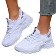 thumbnail image 1 of Women's Mesh Running Shoes Breathable Lightweight Non Slip Platform Athletic Sneakers for Gym Walking Daily White Size 9, 1 of 4