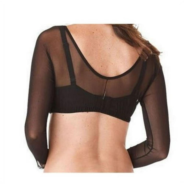 Women's Mesh Seamless Arm Shaper Crop Top Shirt Blouses Slim Upper