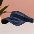 thumbnail image 1 of Women's Mesh Sports Visor Hat, Lightweight Wide Brim Sun Hat for Running, Tennis, Golf, and Outdoor Activities, Breathable and Adjustable for Comfort-Navy, 1 of 6