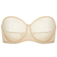 thumbnail image 1 of Women's Mesh Strapless Bra Sheer Unlined See Through Underwire Bras Plus Size, 1 of 6