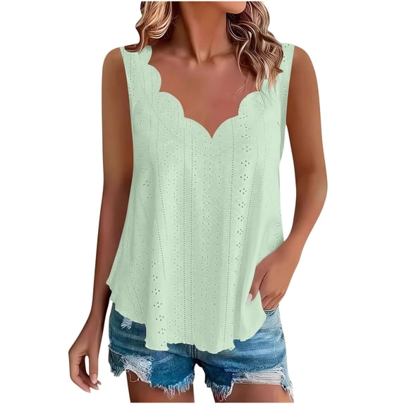 Women's Mesh Tank Tops Fashion V Neck Casual Loose Fit Sleeveless Blouses Vest Summer Breathable Dressy Camisole Mint Green XXXL