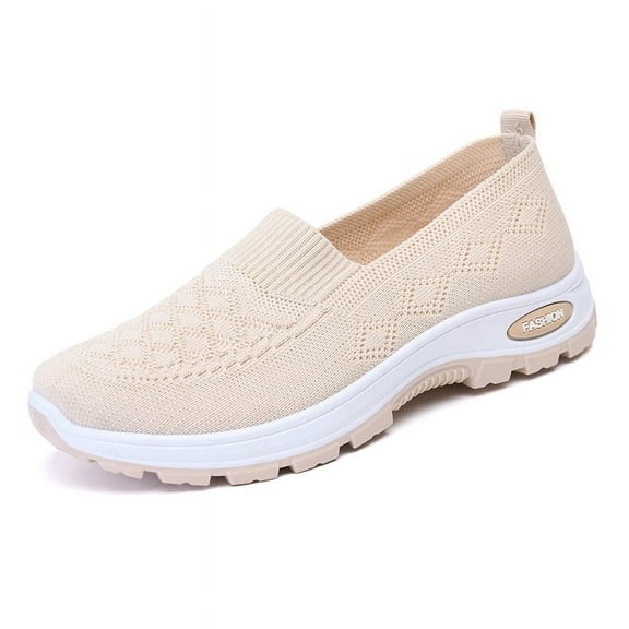 Women's Mesh Walking Shoes  Sneakers,Anti-Slip Breathable Athletic Comfortable Light Flat Loafer Nurse Shoes
