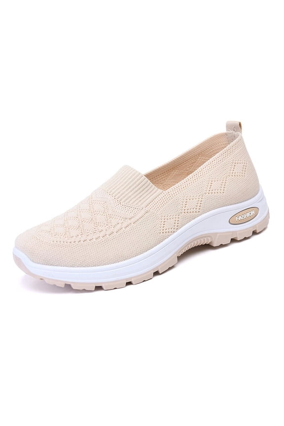 Women's Mesh Walking Shoes Sneakers,Anti-Slip Breathable Athletic Comfortable Light Flat Loafer Nurse Shoes