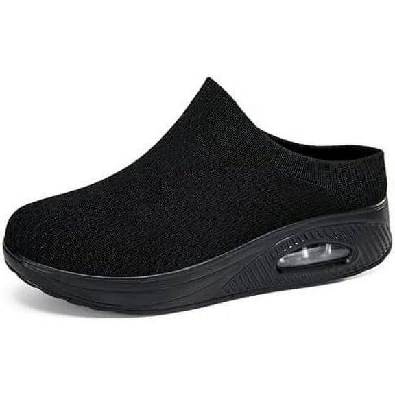 Women's Mesh surface shoes - platform slippers with foot arch pad, suitable for both indoor and outdoor use