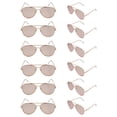 thumbnail image 1 of Women's Metal Large Aviator Gold Frame w/ Light Pink Flash Lens - 12 Pack, 1 of 3