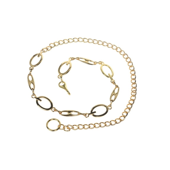 Women's Metal Oval Chain Belt