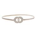 thumbnail image 1 of Women's Metal Stretchy High Waist Belt with Circle Rhinestone Buckling, 1 of 3
