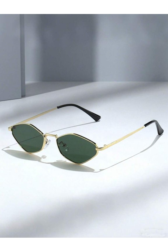 Women's Metal Thin Frame Cat Eye Glasses, Elegant Street Fashion Accessory