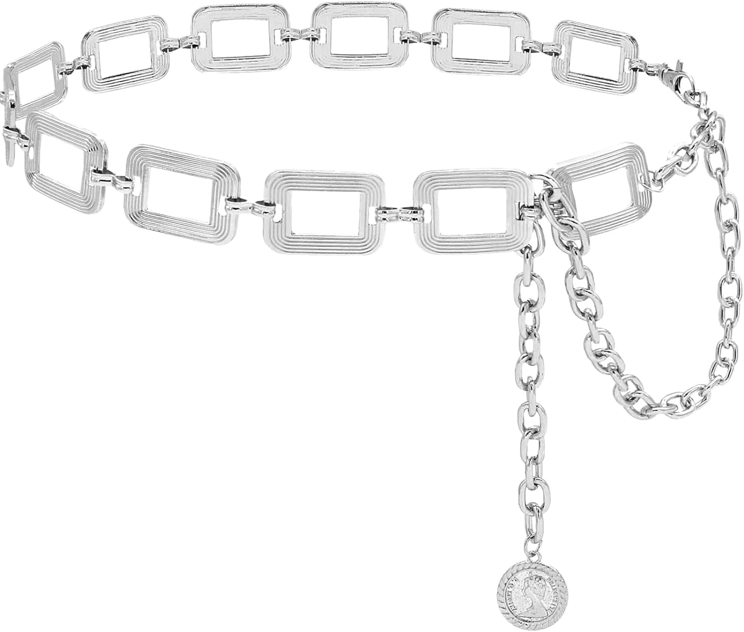 Chunky Alloy Waist Chain Belt for Dresses, 150cm Length Chain Draped Belt – by Midnight Hour Detachable Goth Chain  main image 4