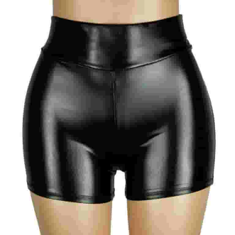 Women's Metallic Booty Shorts, Low Rise Shiny Festival Dance Women's Metallic Booty Shorts, Low Rise Shiny Festival Dance