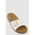 thumbnail image 1 of Women's Metallic Buckle Cork Slide Sandals, 1 of 3