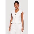 thumbnail image 1 of Women's Metallic Button Front Crepe Knit Waistcoat, 1 of 4