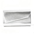 thumbnail image 1 of Women's Metallic Envelope Clutch Bag, Elegant Silver Evening Purse for Wedding, Cocktail, Party and Formal Events, 1 of 7