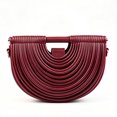 thumbnail image 1 of Women's Metallic Half Moon Clutch Evening Bag, 1 of 8