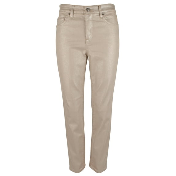 Women's Metallic High Rise Ankle Jean Style Pants 16