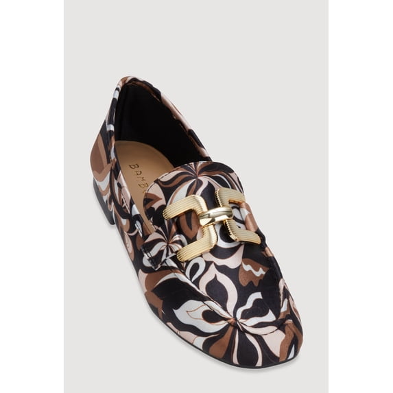 Women's Metallic Pendant Loafers
