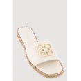 thumbnail image 1 of Women's Metallic Rhinestone Pendant Single Band Open Toe Sandals, 1 of 3