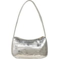 thumbnail image 1 of Women's Metallic Shoulder Bag PU Leather Handbag Top Handle Purse, 1 of 6