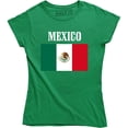 thumbnail image 1 of Women's Mexico National Team Top Mexican Flag Pride Country Soccer Sports T-Shirt, 1 of 4