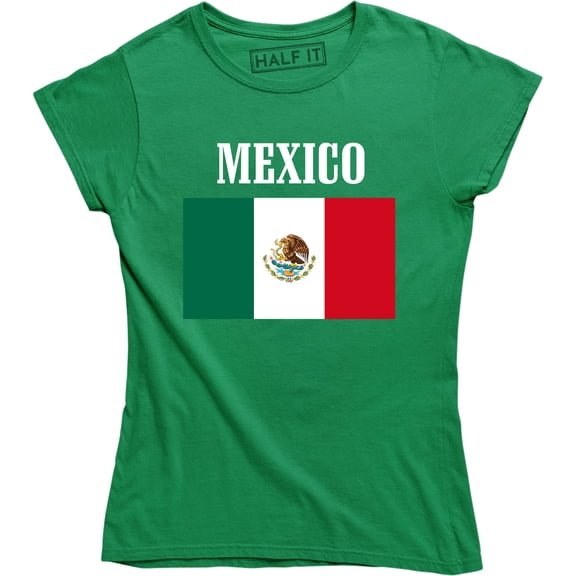 Women's Mexico National Team Top Mexican Flag Pride Country Soccer Sports T-Shirt