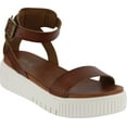 thumbnail image 1 of Women's Mia Lunna Athletic Sandal Cognac Vegan Leather 8 M, 1 of 5