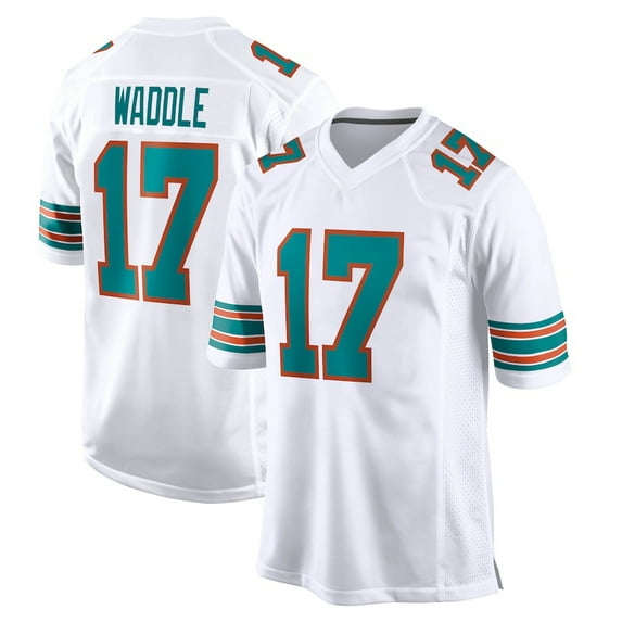 Women's Miami Waddle 17 White Alternate Stitched T-Shirts Sports Player Game Top, X-Large