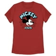 thumbnail image 1 of Women's Mickey & Friends 1928 Face Graphic Tee Red 2X Large, 1 of 4