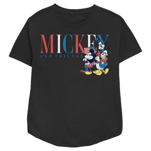 Women's Mickey & Friends American Retro Crew  Graphic T-Shirt
