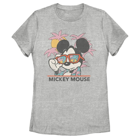 Women's Mickey & Friends Beach Ready Mickey Mouse Graphic Tee Athletic Heather X Large