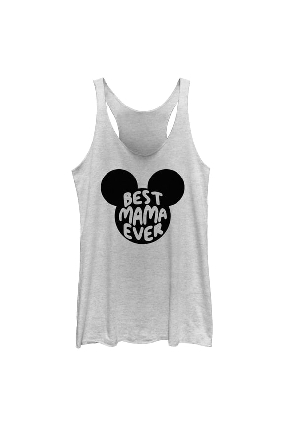 Women's Mickey & Friends Best Mama Ever Mouse Ears Racerback Tank Top