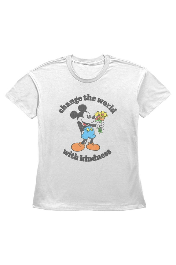 Women's Mickey & Friends Change the World with Kindness Graphic T-Shirt