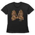 thumbnail image 1 of Women's Mickey & Friends Cheetah Print Minnie Mouse Bow Graphic Tee Black X Small, 1 of 3