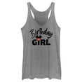 thumbnail image 1 of Women's Mickey & Friends Distressed Birthday Girl  Racerback Tank Top Gray Heather 2X Large, 1 of 4