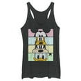 thumbnail image 1 of Women's Mickey & Friends Distressed Group Cropped Portraits Racerback Tank Top Black Heather X Large, 1 of 4