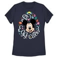 thumbnail image 1 of Women's Mickey & Friends Easter So Egg-Cited Graphic Tee Navy Blue Small, 1 of 4