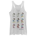 thumbnail image 1 of Women's Mickey & Friends Evolution of Minnie Mouse Racerback Tank Top White Heather Medium, 1 of 4