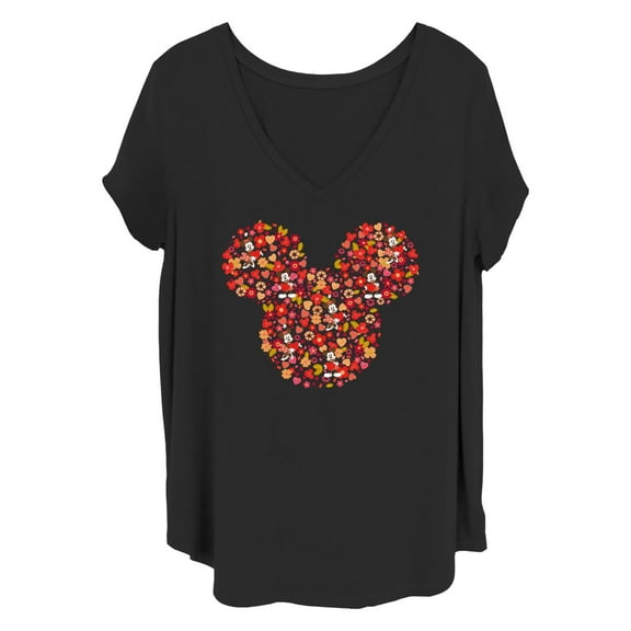 Women's Mickey & Friends Floral Duo  Graphic T-Shirt
