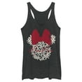 thumbnail image 1 of Women's Mickey & Friends Flower Minnie Racerback Tank Top Black Heather X Small, 1 of 4