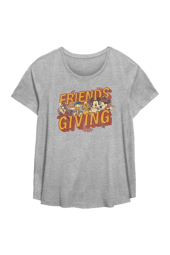 Women's Mickey & Friends Friendsgiving Celebration Graphic T-Shirt