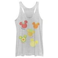 thumbnail image 1 of Women's Mickey & Friends Fruit Silhouettes Racerback Tank Top White Heather Large, 1 of 4