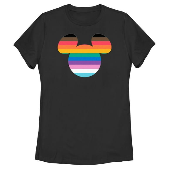Women's Mickey & Friends LGBTQIA  Pride Flag Logo Graphic T-Shirt