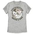 thumbnail image 1 of Women's Mickey & Friends Life is Better with a Dog Graphic Tee Athletic Heather X Large, 1 of 4