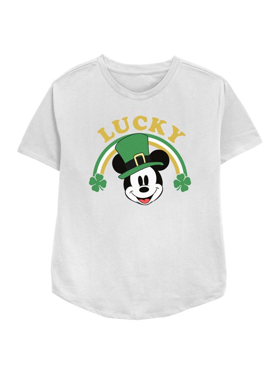Women's Mickey & Friends Lucky Rainbow Graphic T-Shirt